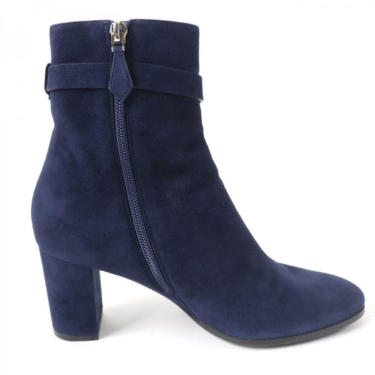 HERMES short boots Main: Suede leather Navy Saint Germain Women 36.5 Used Authentic