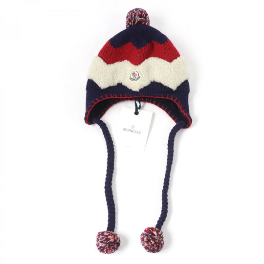 MONCLER Knit cap Main: 100% wool, Lining: 100% polyester, Part: wool multicolor BERRETTO Women Used Authentic