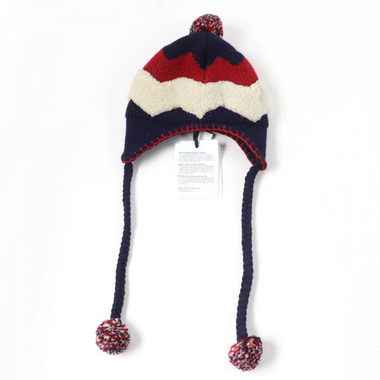 MONCLER Knit cap Main: 100% wool, Lining: 100% polyester, Part: wool multicolor BERRETTO Women Used Authentic