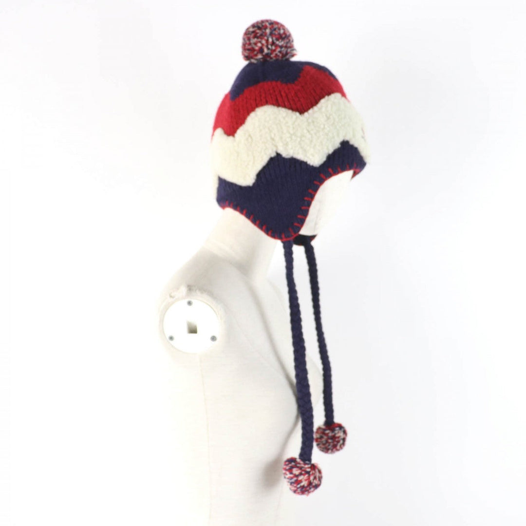 MONCLER Knit cap Main: 100% wool, Lining: 100% polyester, Part: wool multicolor BERRETTO Women Used Authentic