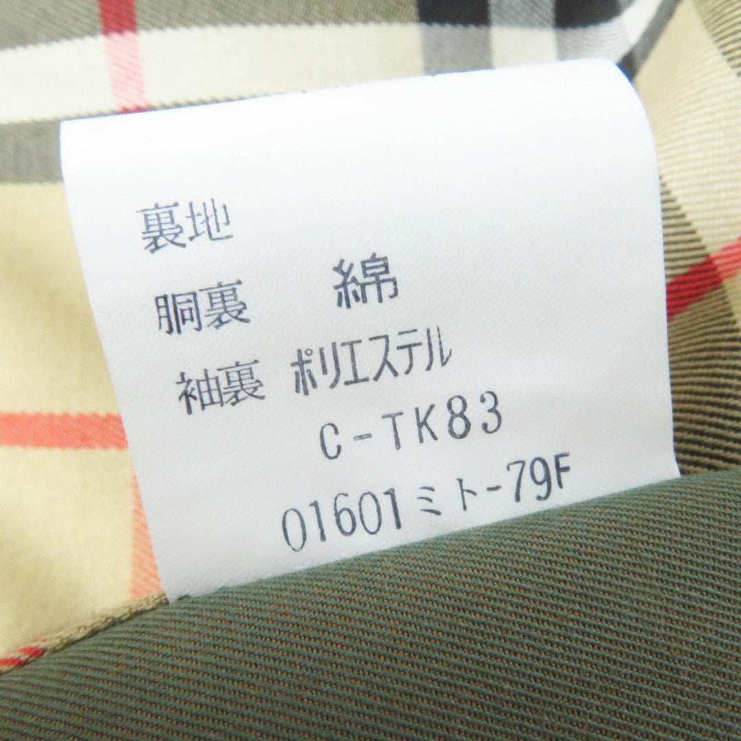 BURBERRY trench coat FD081-039-79 Outer: 100% cotton, Lining: cotton, Sleeve lining: polyester Iridescent khaki type Women L Used Authentic