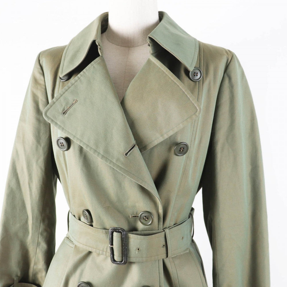 BURBERRY trench coat FD081-039-79 Outer: 100% cotton, Lining: cotton, Sleeve lining: polyester Iridescent khaki type Women L Used Authentic