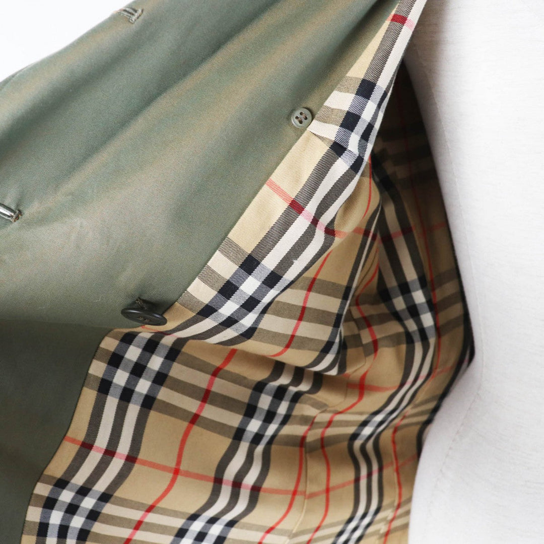 BURBERRY trench coat FD081-039-79 Outer: 100% cotton, Lining: cotton, Sleeve lining: polyester Iridescent khaki type Women L Used Authentic
