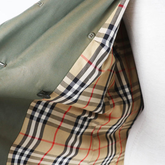 BURBERRY trench coat FD081-039-79 Outer: 100% cotton, Lining: cotton, Sleeve lining: polyester Iridescent khaki type Women L Used Authentic