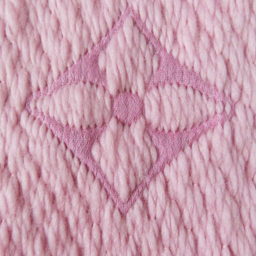 LOUIS VUITTON Scarf M76178 Main: 76% wool, Main: 24% silk Rose valerine Echarpe Logomania Alafori Women Used Authentic