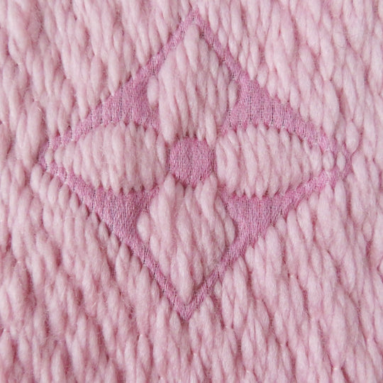 LOUIS VUITTON Scarf M76178 Main: 76% wool, Main: 24% silk Rose valerine Echarpe Logomania Alafori Women Used Authentic