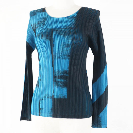 PLEATS PLEASE Cut PP53-FK392 polyester blue-black 3