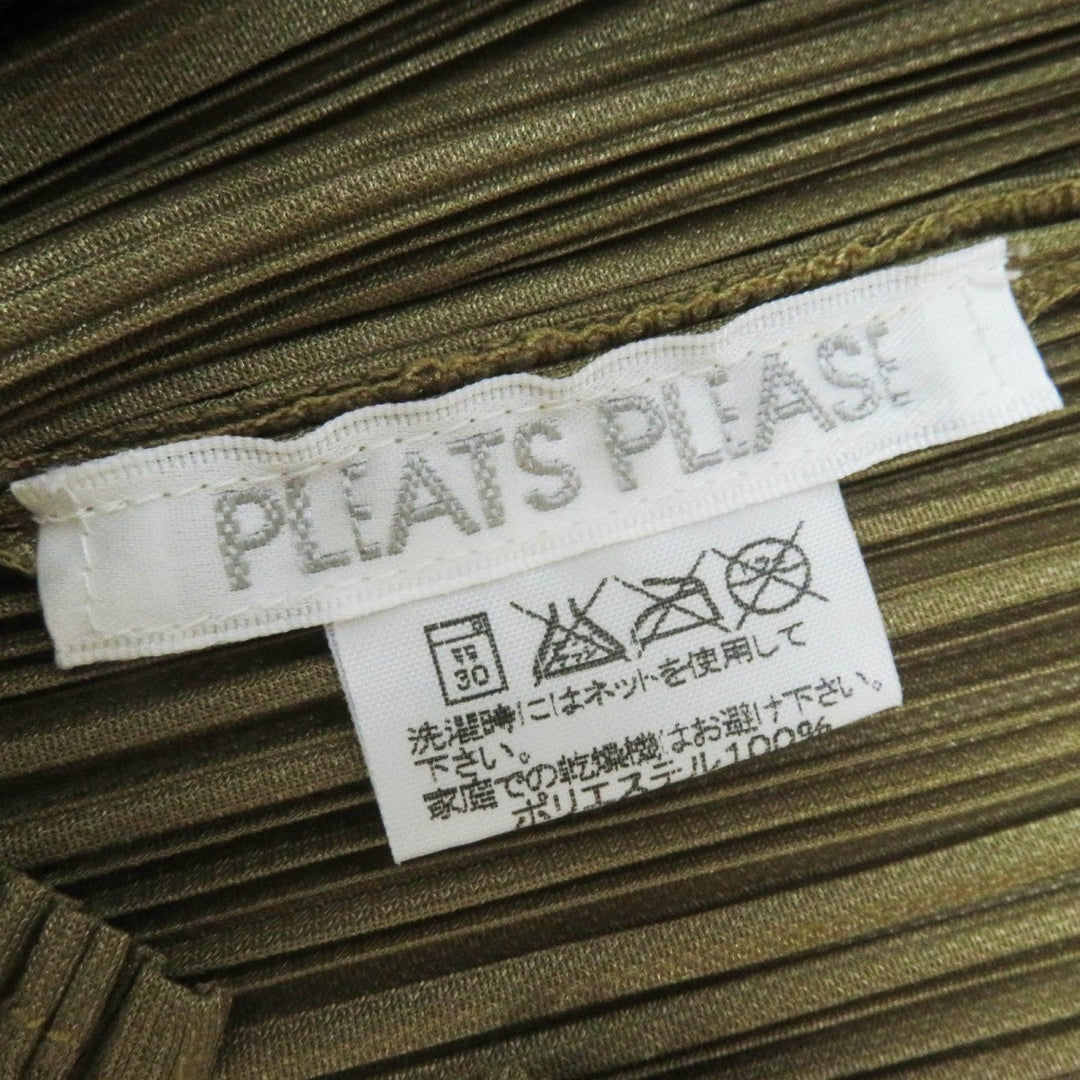 PLEATS PLEASE Cut PP33-JK632 polyester khaki 3