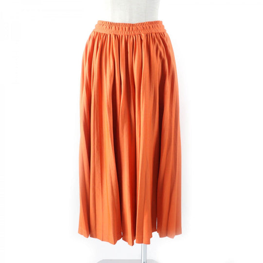 FENDI Pleated skirt FQ7067 Outer material: 53% cotton, Outer material: 44% polyester, Outer material: 3% nylon, Lining: 100% silk Orange Women 40 Used Authentic