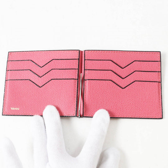 Valextra Money clip Main: Leather pink Women Used Authentic