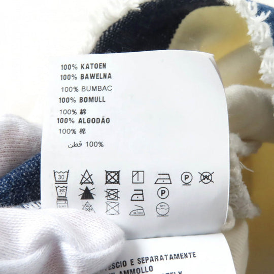 PRADA Cut GFT012 Main: 100% cotton White Indigo Women 36 Used Authentic