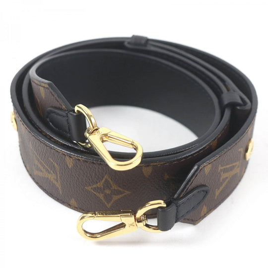 LOUIS VUITTON Shoulder strap J02465 Monogram canvas Brown black mens Used Authentic
