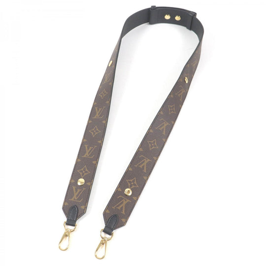 LOUIS VUITTON Shoulder strap J02465 Monogram canvas Brown black mens Used Authentic