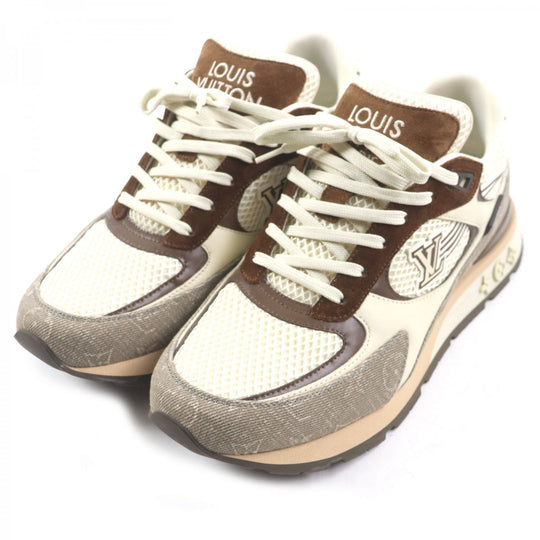 LOUIS VUITTON sneakers 1ACVEF Main: suede leather, Main: leather Brown beige Runaway line mens 8 Used Authentic