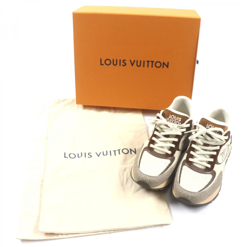 LOUIS VUITTON sneakers 1ACVEF Main: suede leather, Main: leather Brown beige Runaway line mens 8 Used Authentic