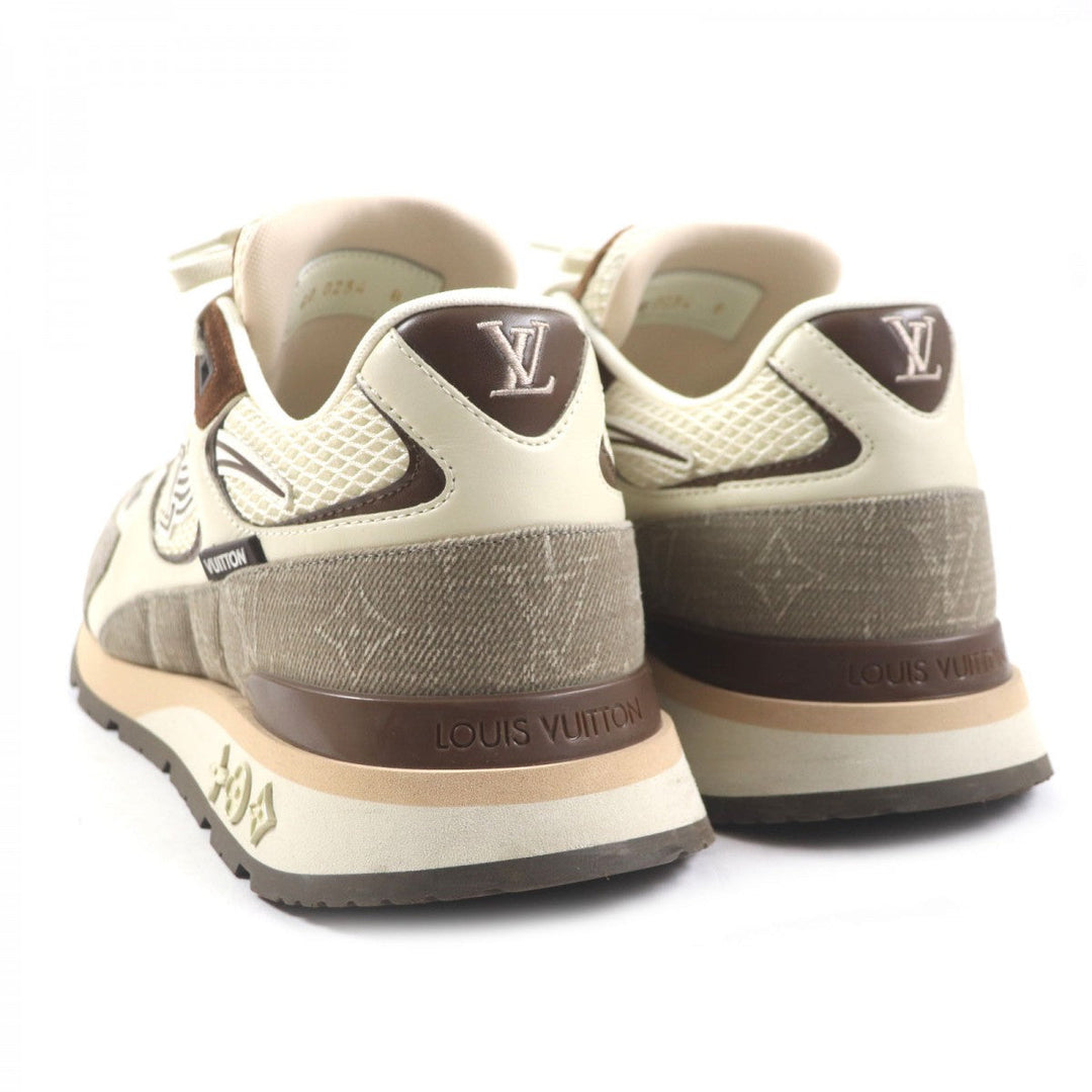 LOUIS VUITTON sneakers 1ACVEF Main: suede leather, Main: leather Brown beige Runaway line mens 8 Used Authentic