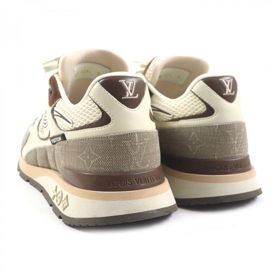 LOUIS VUITTON sneakers 1ACVEF Main: suede leather, Main: leather Brown beige Runaway line mens 8 Used Authentic