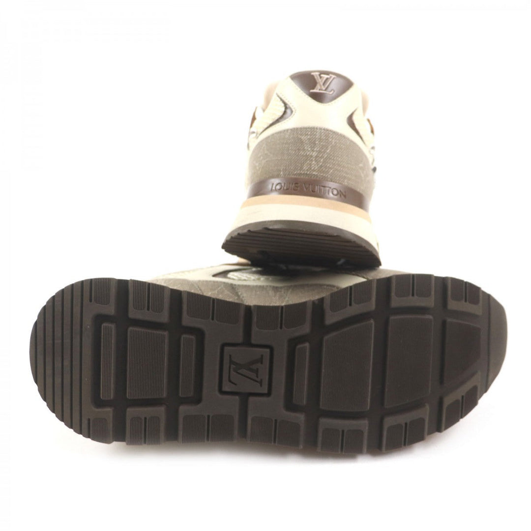 LOUIS VUITTON sneakers 1ACVEF Main: suede leather, Main: leather Brown beige Runaway line mens 8 Used Authentic