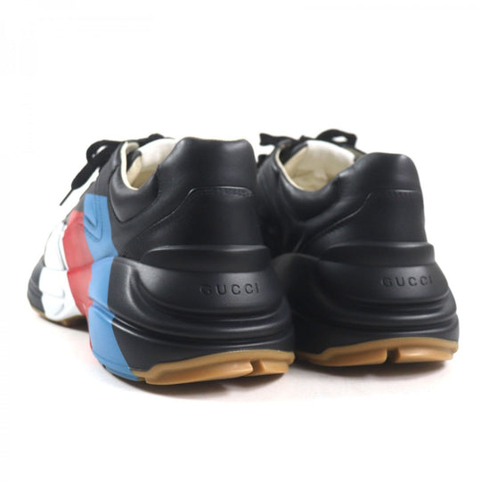 GUCCI sneakers 523535 leather black Rhyton 8