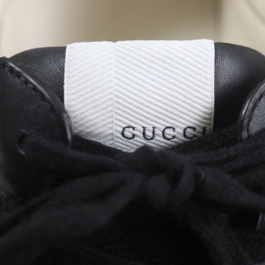 GUCCI sneakers 523535 leather black Rhyton 8