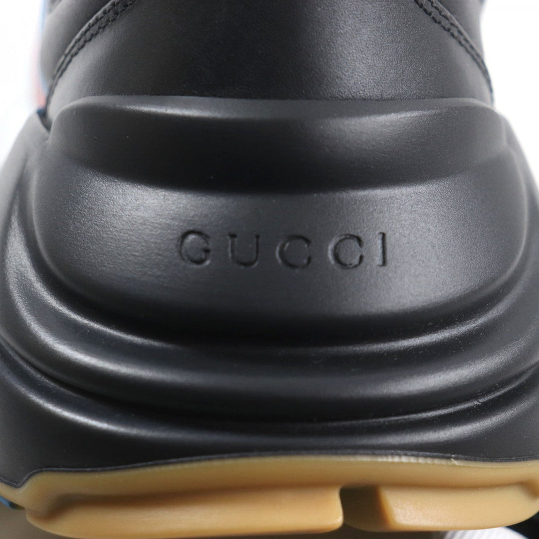 GUCCI sneakers 523535 leather black Rhyton 8