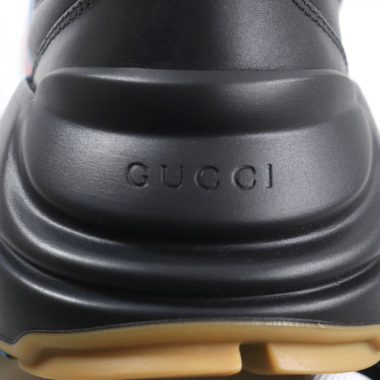GUCCI sneakers 523535 leather black Rhyton 8