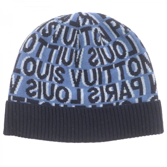 LOUIS VUITTON Knit cap M70538 Main: 100% wool blue Blue Claire Bonnet mens Used Authentic