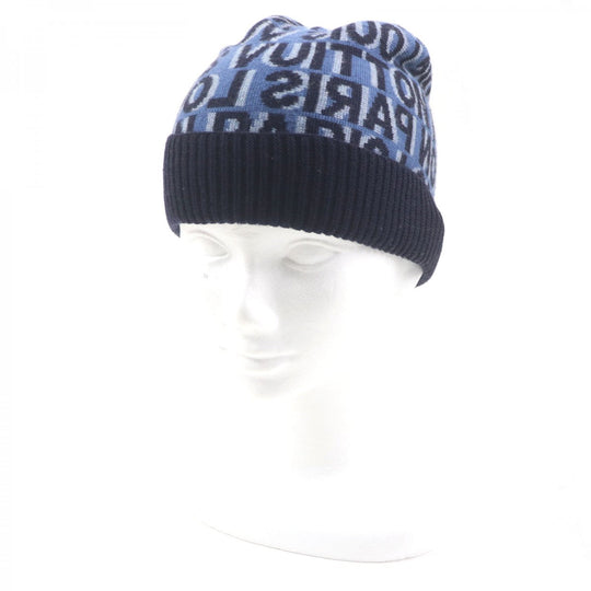 LOUIS VUITTON Knit cap M70538 Main: 100% wool blue Blue Claire Bonnet mens Used Authentic