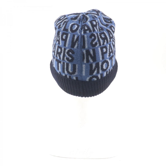 LOUIS VUITTON Knit cap M70538 Main: 100% wool blue Blue Claire Bonnet mens Used Authentic
