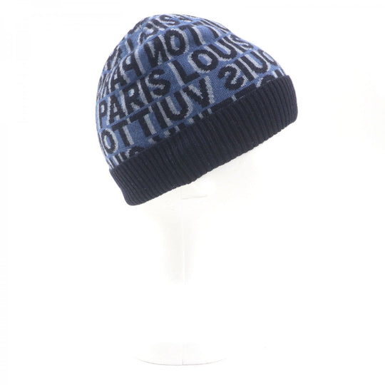 LOUIS VUITTON Knit cap M70538 Main: 100% wool blue Blue Claire Bonnet mens Used Authentic