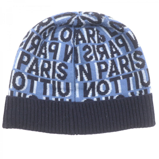 LOUIS VUITTON Knit cap M70538 Main: 100% wool blue Blue Claire Bonnet mens Used Authentic