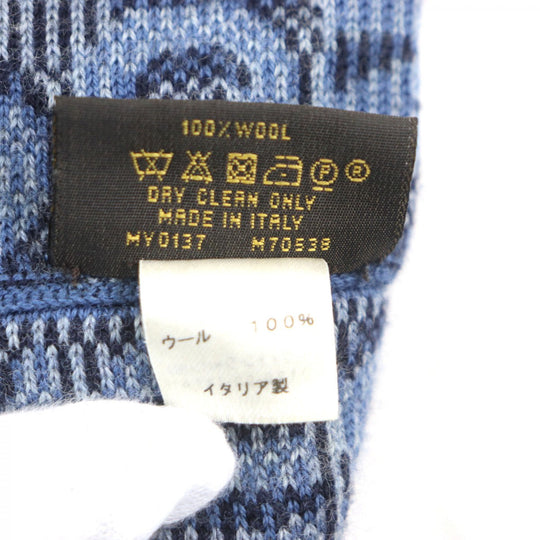 LOUIS VUITTON Knit cap M70538 Main: 100% wool blue Blue Claire Bonnet mens Used Authentic