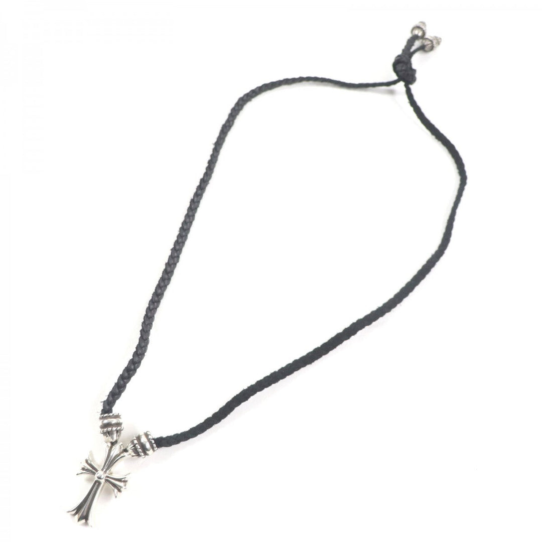 CHROME HEARTS Necklace SV925 Silver black Small CH Cross Pendant Crimp