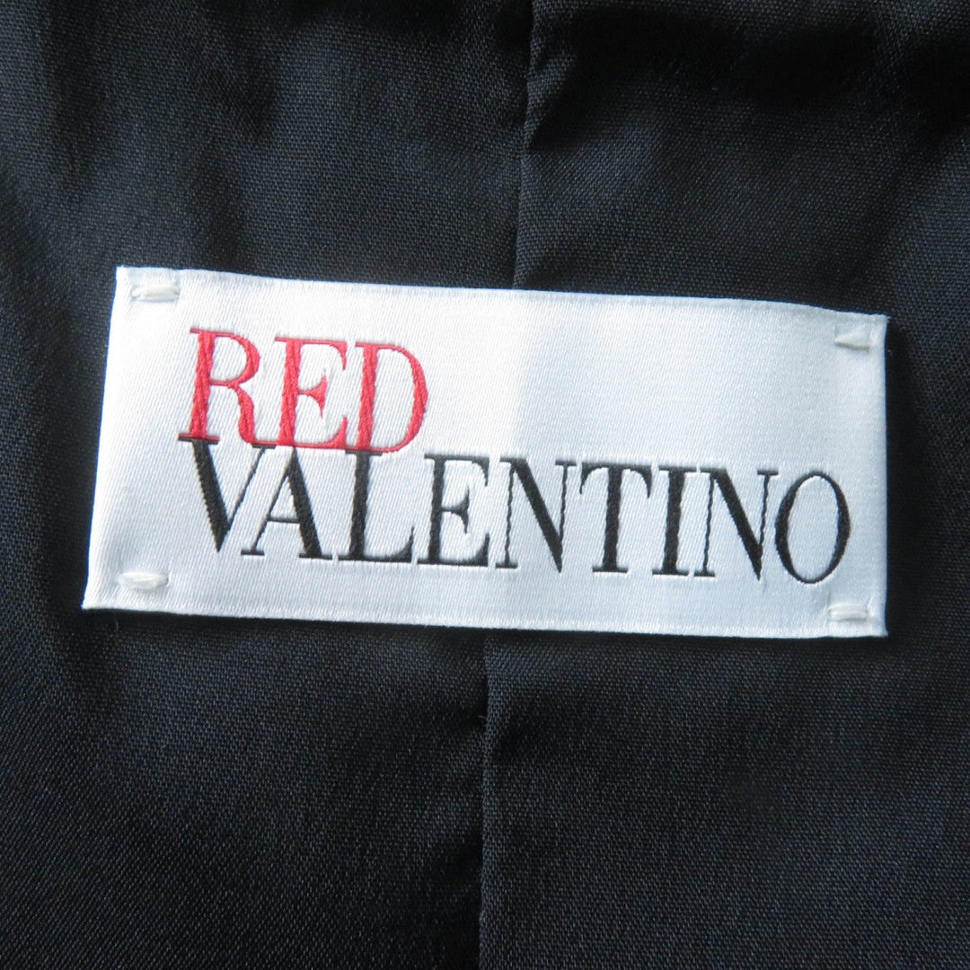 RED VALENTINO Jacket Main: 80% wool, Main: 20% nylon, Lining: 67% acetate, Lining: 33% polyester black Women 42 Used Authentic