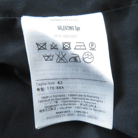 RED VALENTINO Jacket Main: 80% wool, Main: 20% nylon, Lining: 67% acetate, Lining: 33% polyester black Women 42 Used Authentic