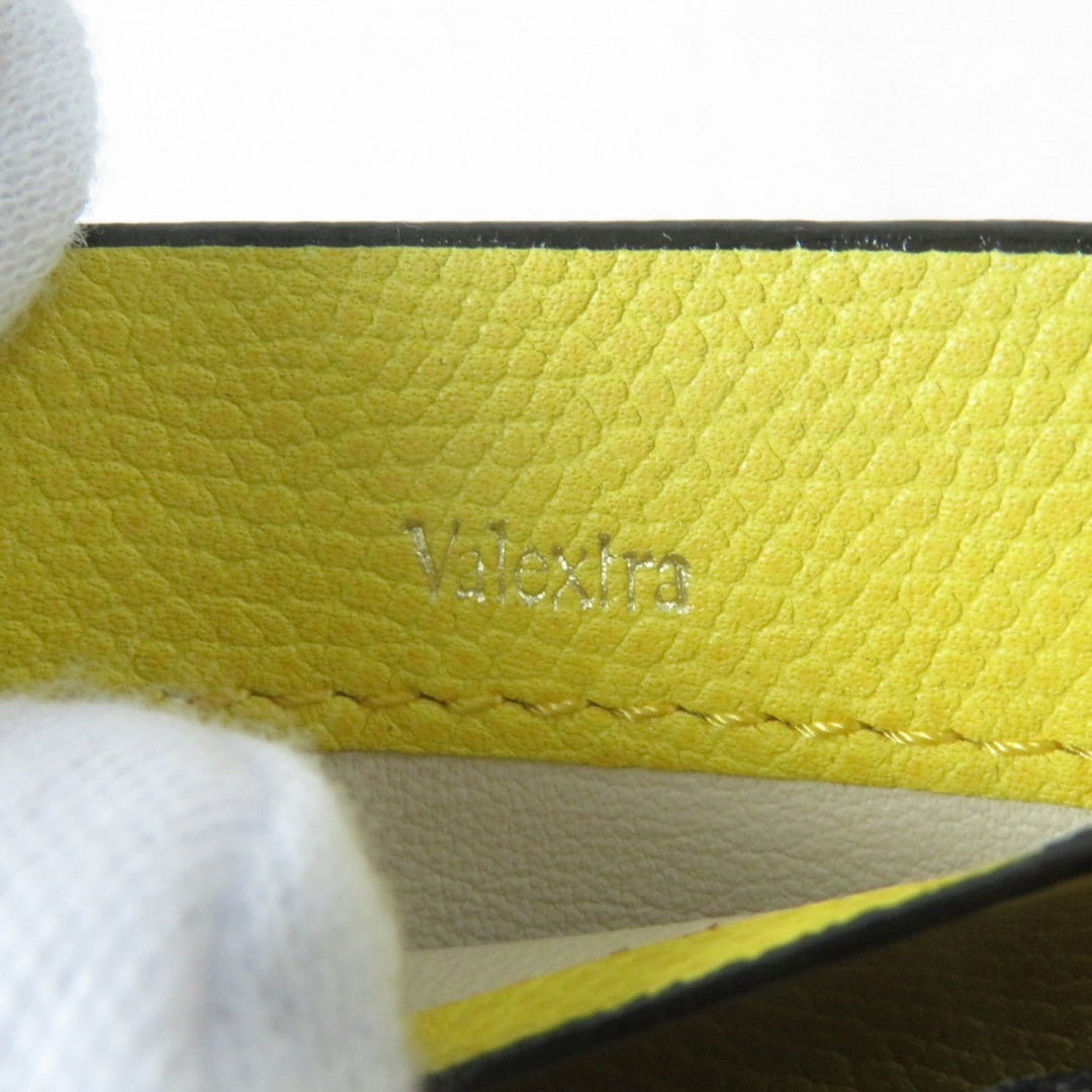 Valextra Card Case leather yellow credit card holder 6 cards