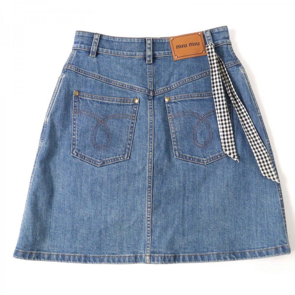 MIUMIU Mini skirt cotton Indigo 36