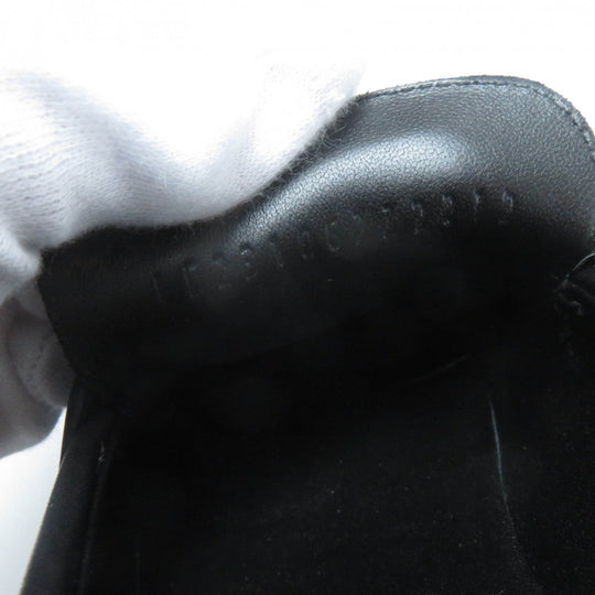 HERMES loafers leather black Moccasin Destan 34.5