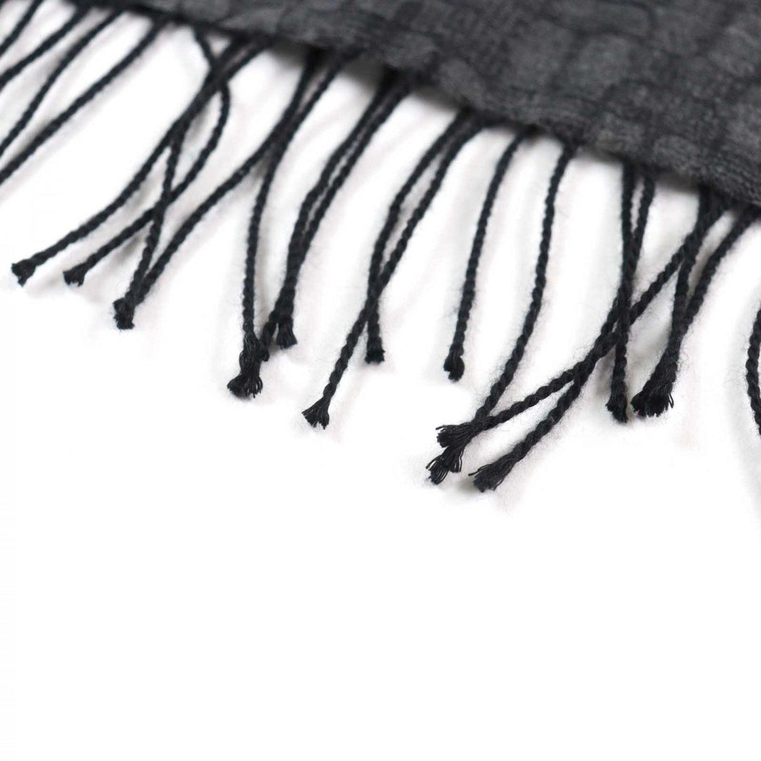 GUCCI Scarf Main: 65% cashmere, Main: 35% silk Gray type All-over pattern mens Used Authentic