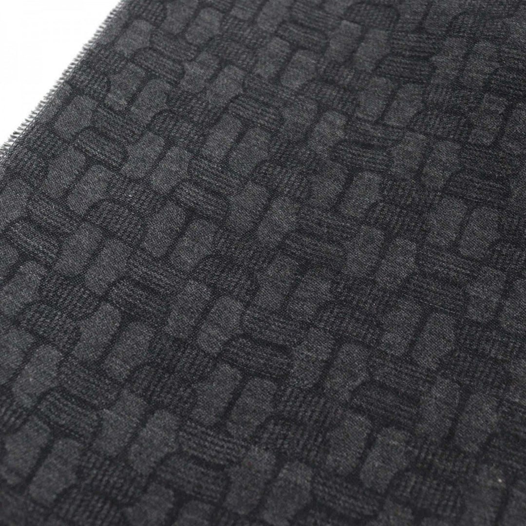 GUCCI Scarf Main: 65% cashmere, Main: 35% silk Gray type All-over pattern mens Used Authentic