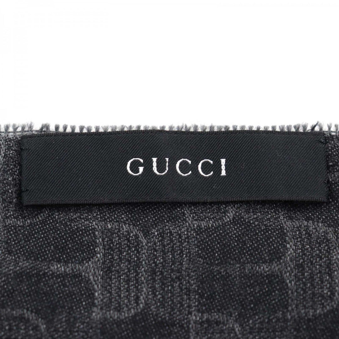 GUCCI Scarf Main: 65% cashmere, Main: 35% silk Gray type All-over pattern mens Used Authentic