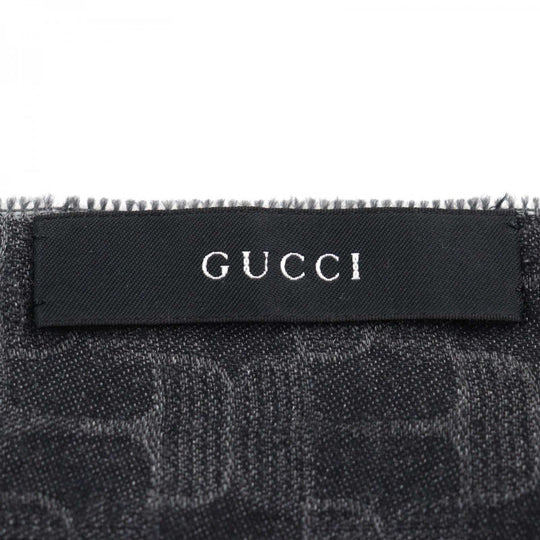 GUCCI Scarf Main: 65% cashmere, Main: 35% silk Gray type All-over pattern mens Used Authentic