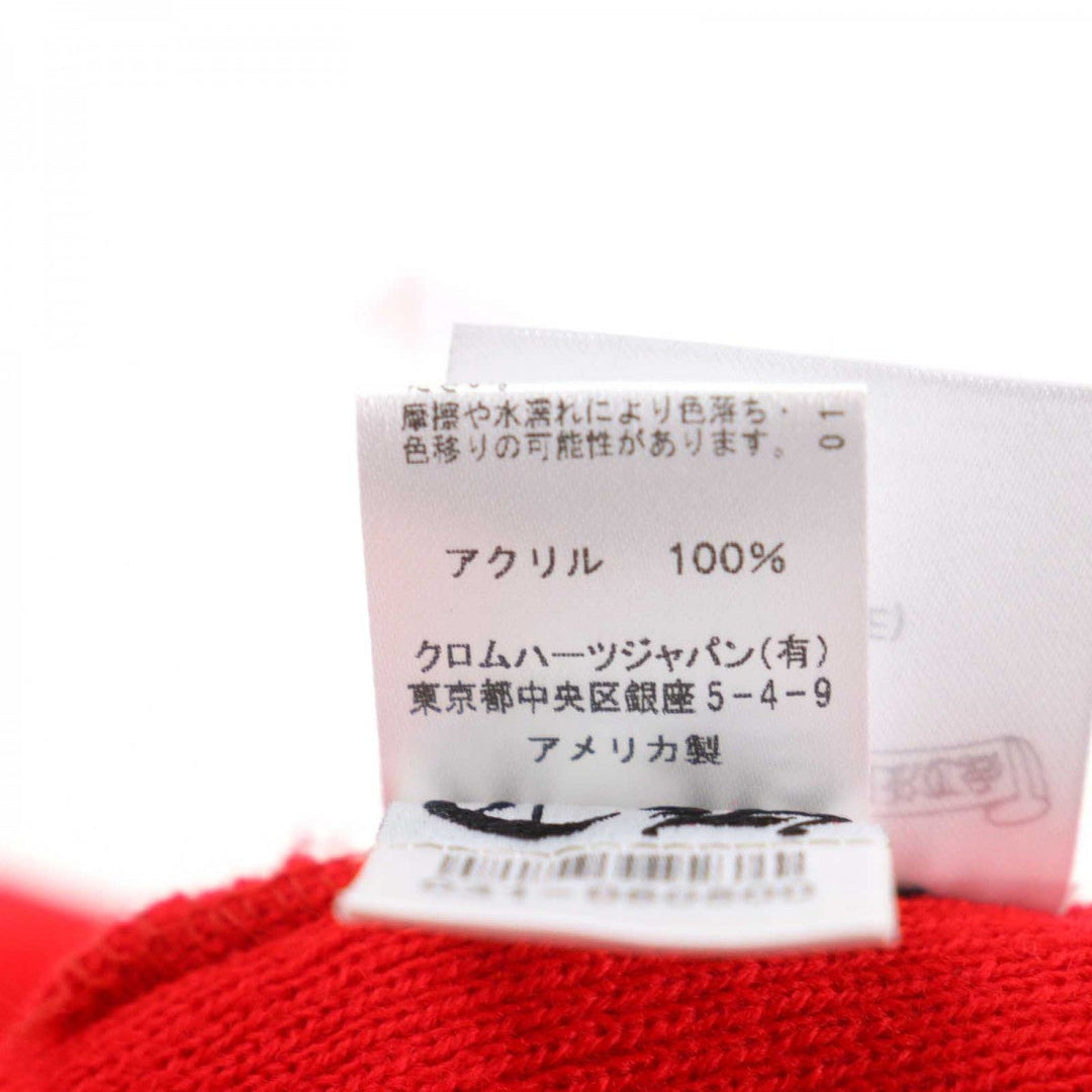 CHROME HEARTS Knit cap 304053702 Main: 100% acrylic Red white WATCH CAP unisex(Unisex) Used Authentic