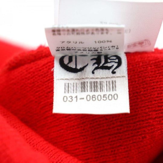 CHROME HEARTS Knit cap 304053702 Main: 100% acrylic Red white WATCH CAP unisex(Unisex) Used Authentic