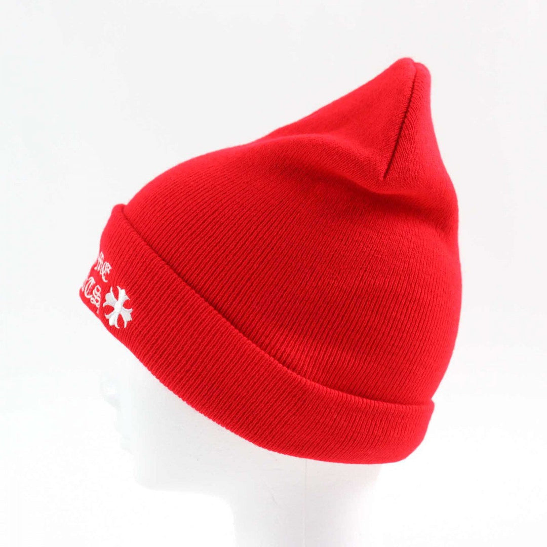 CHROME HEARTS Knit cap 304053702 Main: 100% acrylic Red white WATCH CAP unisex(Unisex) Used Authentic