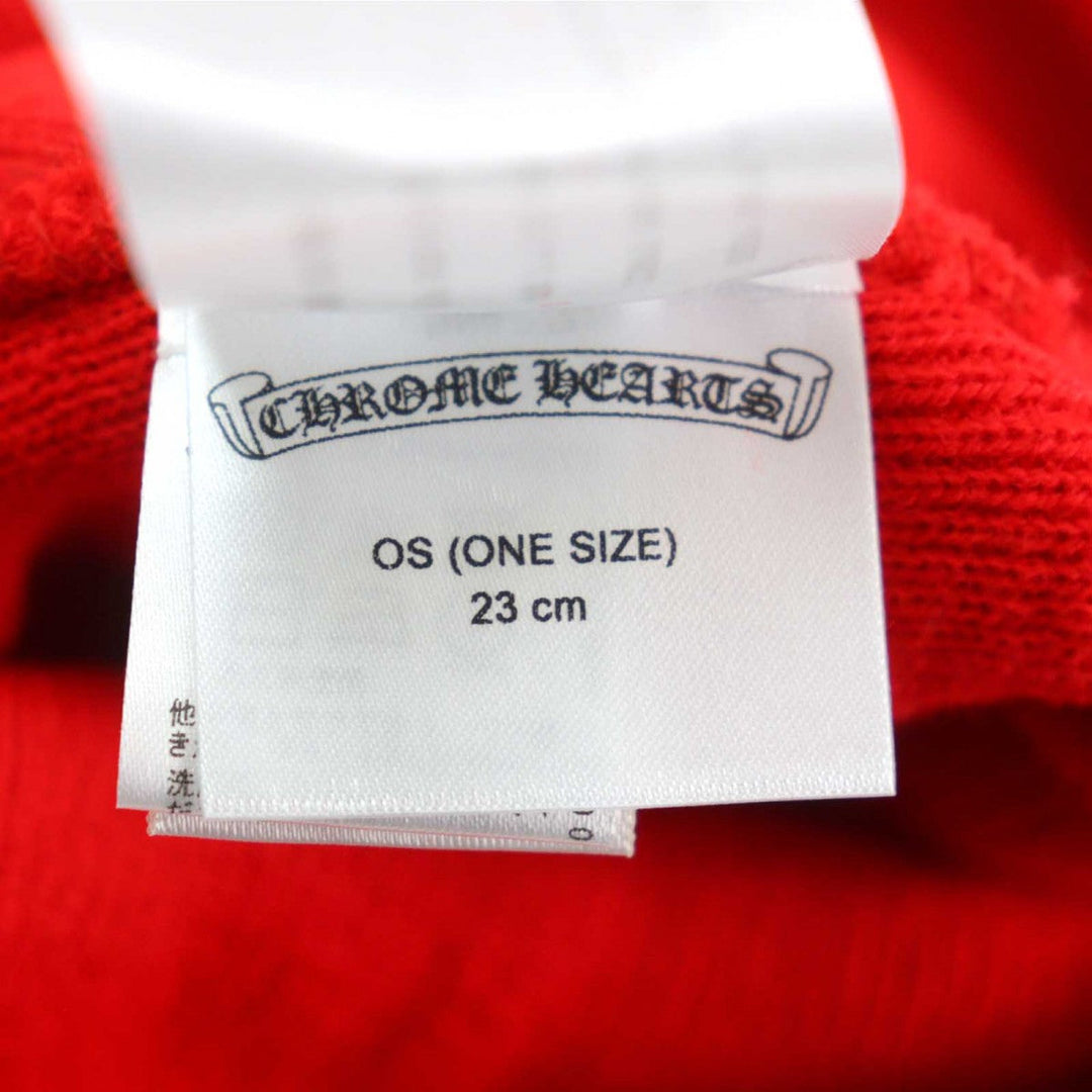 CHROME HEARTS Knit cap 304053702 Main: 100% acrylic Red white WATCH CAP unisex(Unisex) Used Authentic