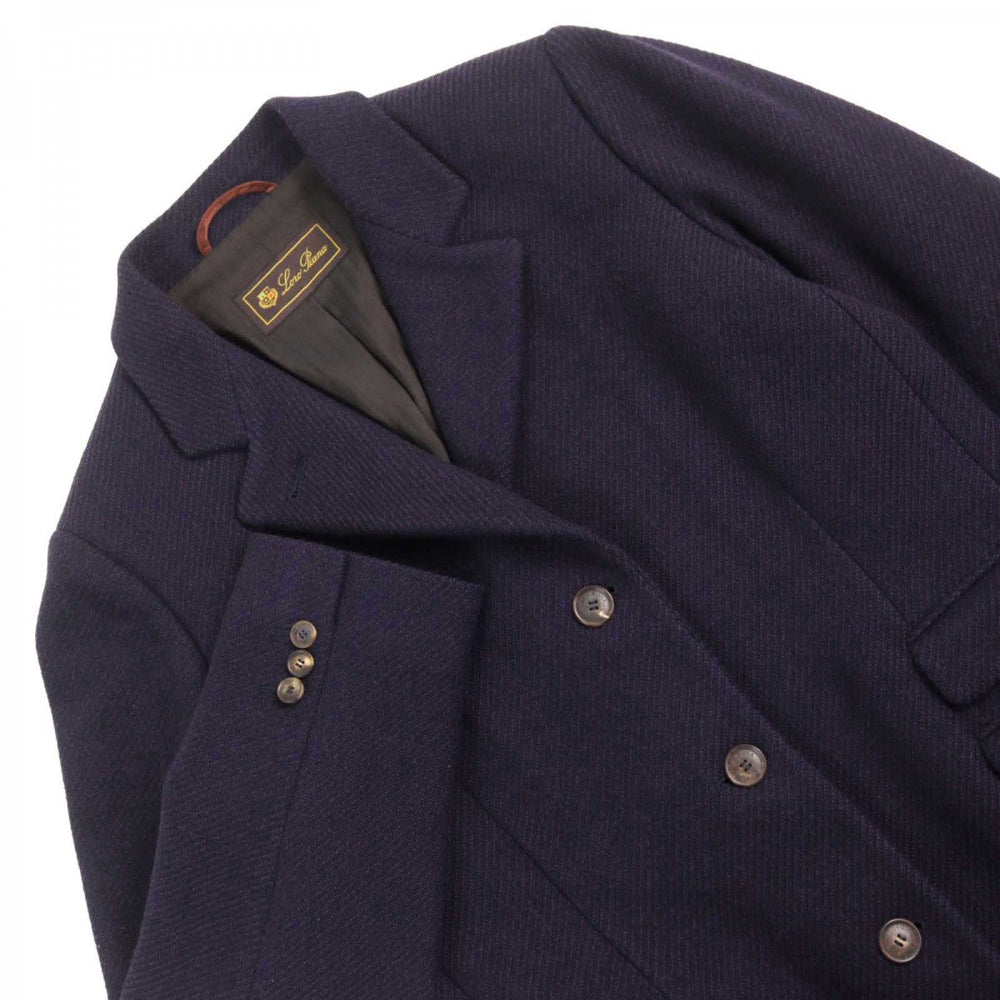 Loro Piana coat Outer: 90% virgin wool, Outer: 8% cashmere, Outer: 2% elastane (polyurethane), Lining: 70% viscose (rayon), Lining: 30% polyester Purple type mens 46 Used Authentic