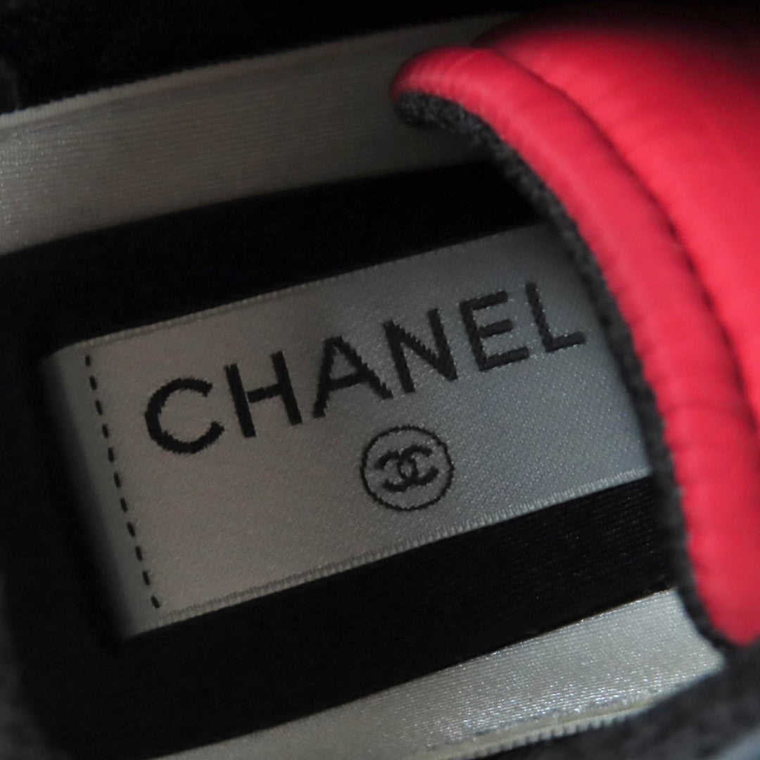 CHANEL Low cut sneakers G34086 Nylon, Suede Multi Women 35 Used Authentic