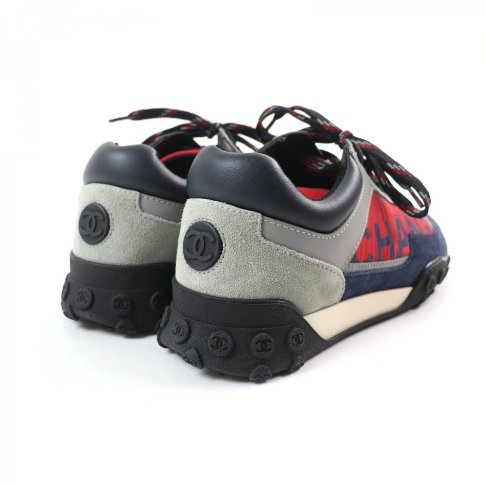 CHANEL Low cut sneakers G34086 Nylon, Suede Multi Women 35 Used Authentic