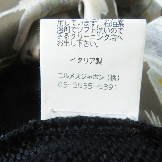 HERMES knit Main: 100% silk, Part: 100% silk Black Brown Multi Margiela period LES DANSES DES INDIENS Indian Dance Women XL Used Authentic
